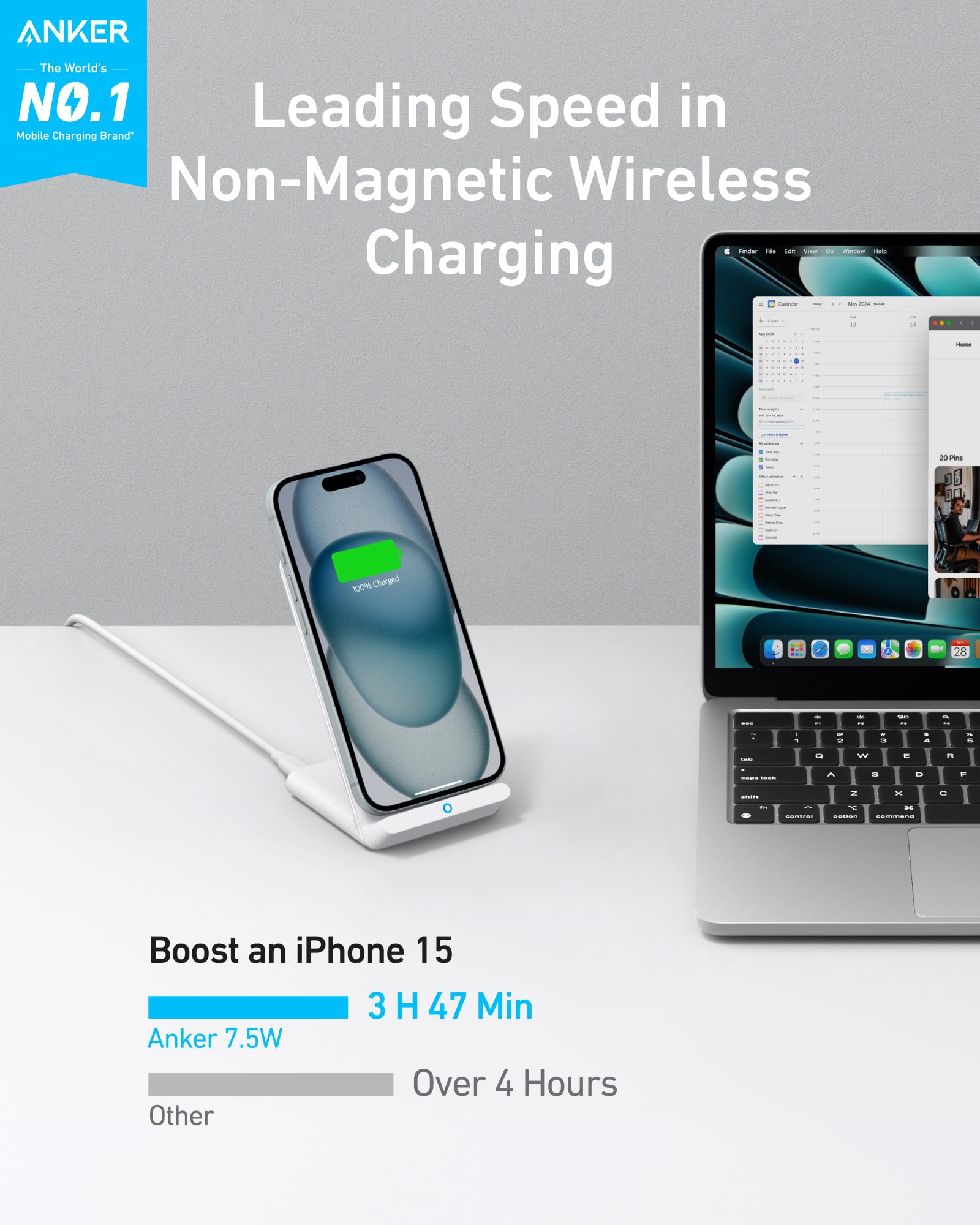 Refurbished Anker 313 Wireless Charger (Stand)