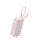 Anker Power Bank (30W, 5k, Fusion, Built-In USB-C Cable) Pink