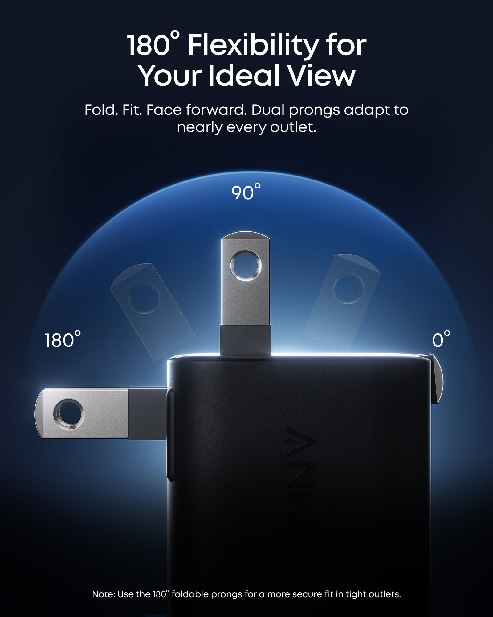 Anker Nano Charger (45W, Smart Display, 180° Foldable, 3-Pack)