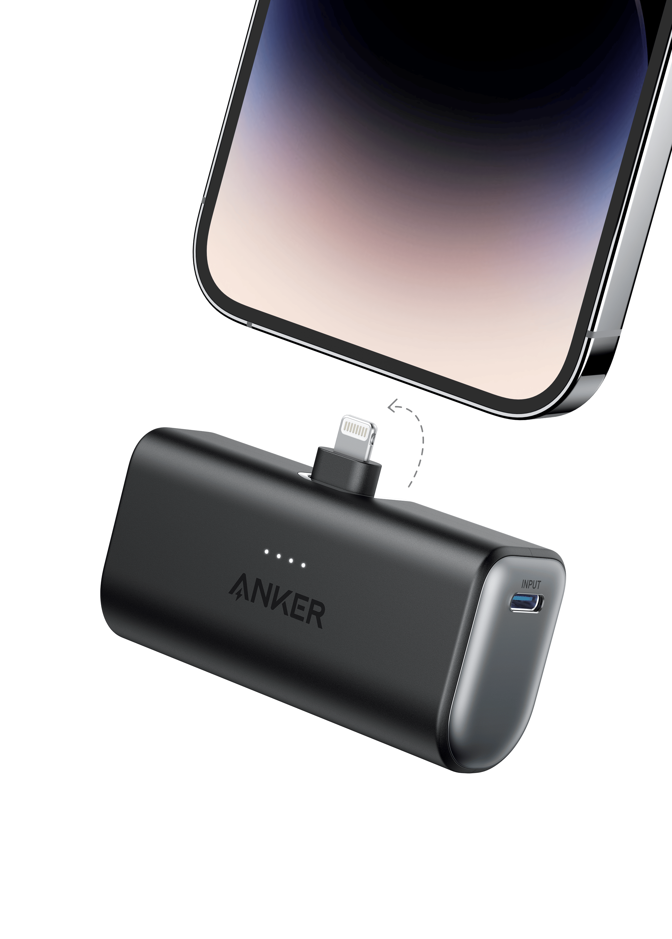 Anker portable charger for iPhone connection, EN, portable charging