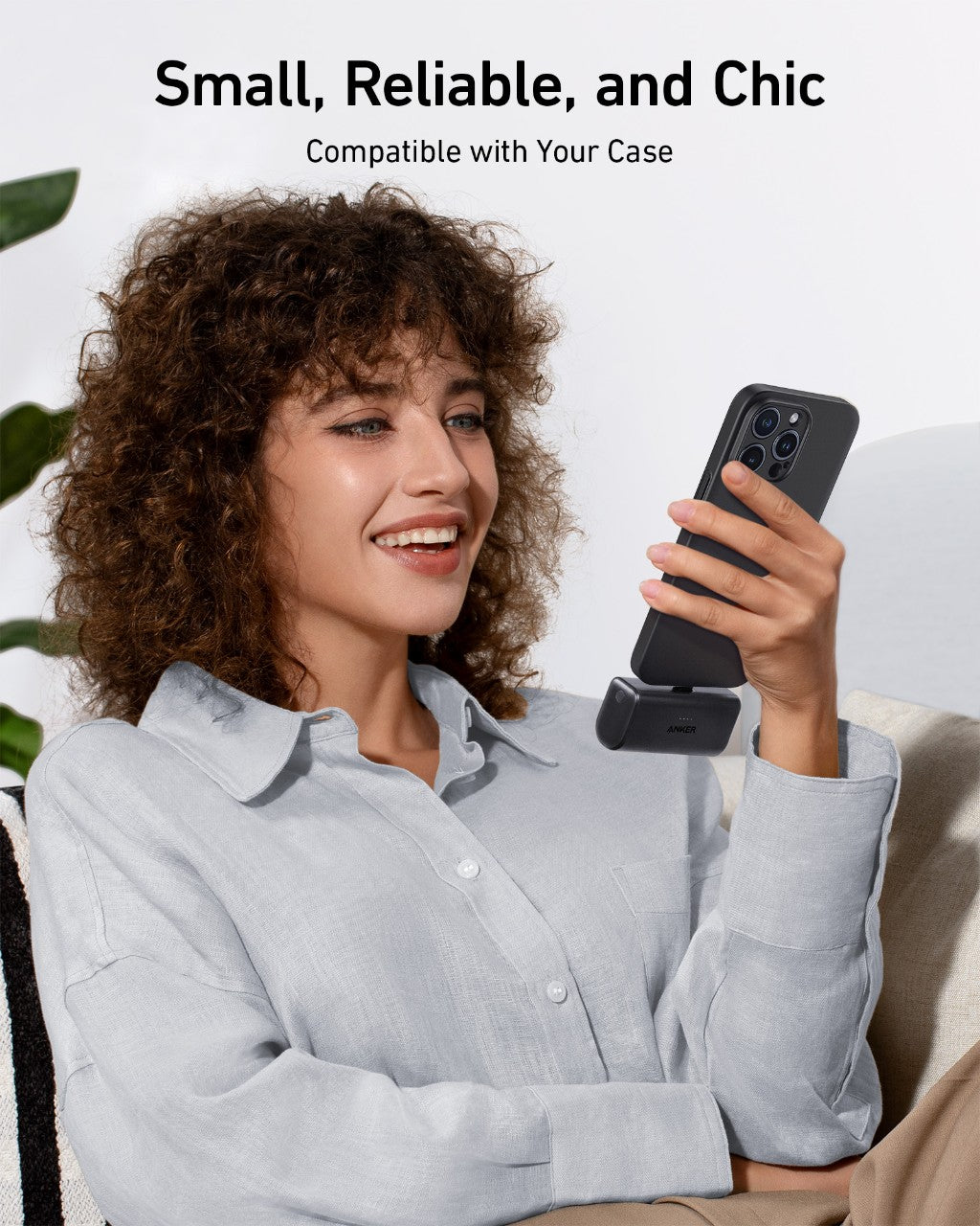 Anker with compact power bank for phone charging