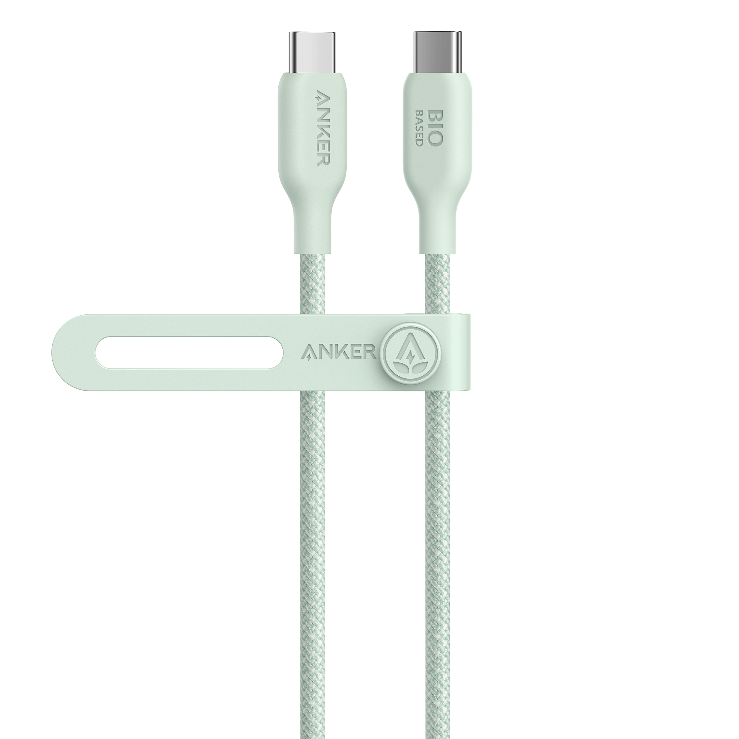 Anker 543 USB-C to USB-C Cable (Bio-Braided) 3 ft / Buds Green