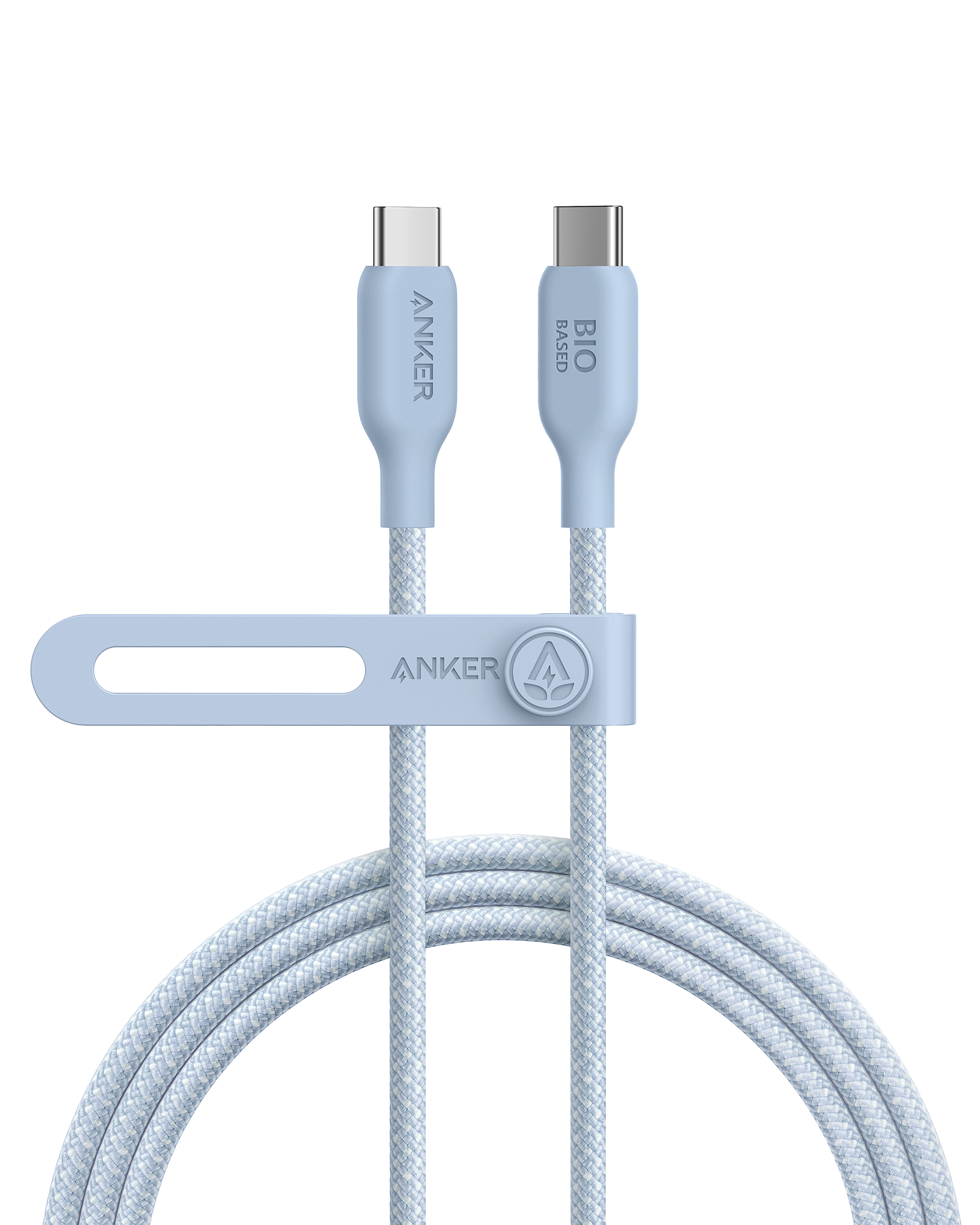 Anker 543 USB-C to USB-C Cable (Bio-Braided) 6 ft / Ice Lake Blue