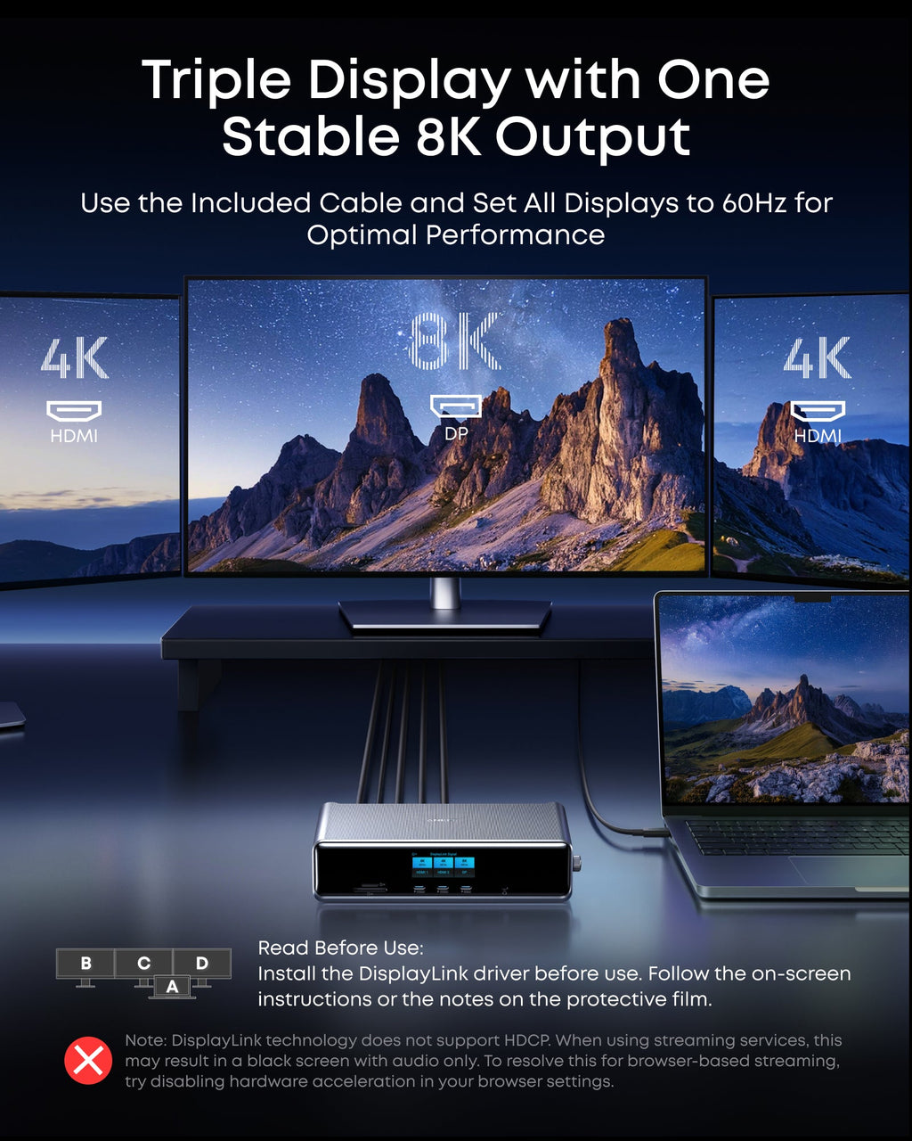 Anker Prime Docking Station (14-in-1, Triple Display, DisplayLink) with DL7400