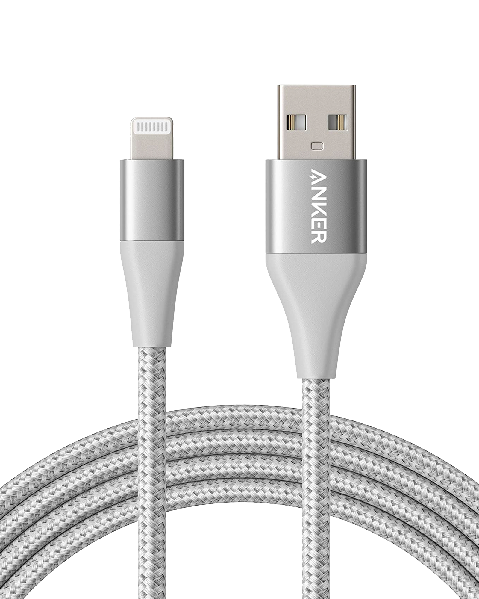 Anker 551 USB-A to Lightning Cable (3 ft / 6 ft / 10 ft) Silver / 6ft