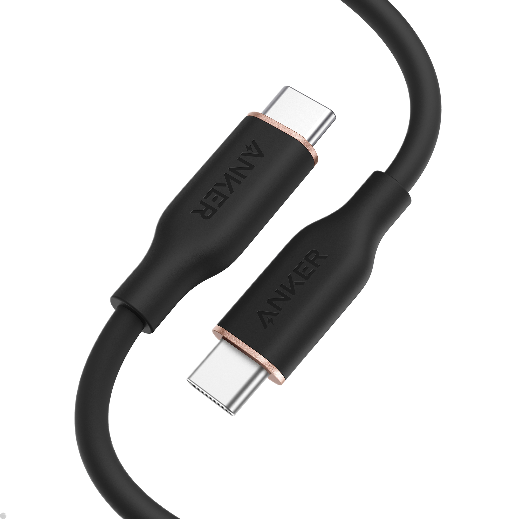 Anker 643 USB-C to USB-C Cable (Flow, Silicone) 3ft / 240W / Midnight Black