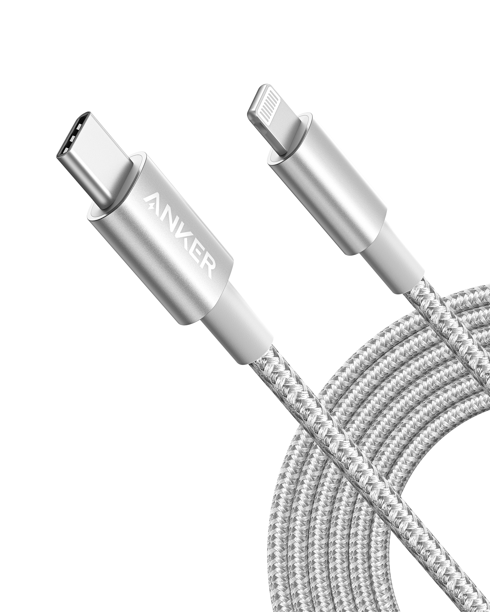 Anker 331 USB-C to Lightning Cable Silver / 10ft