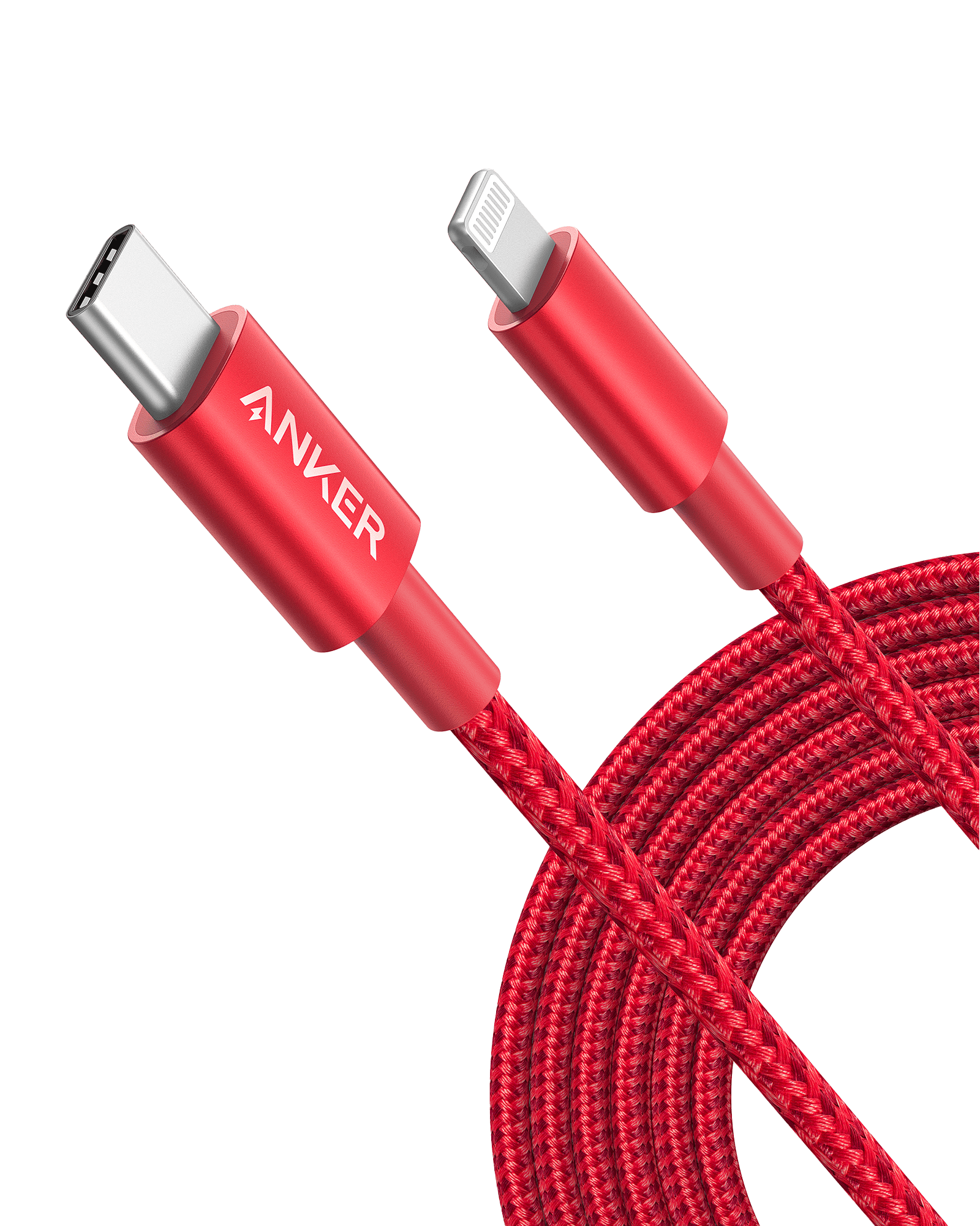 Anker 331 USB-C to Lightning Cable Red / 10ft