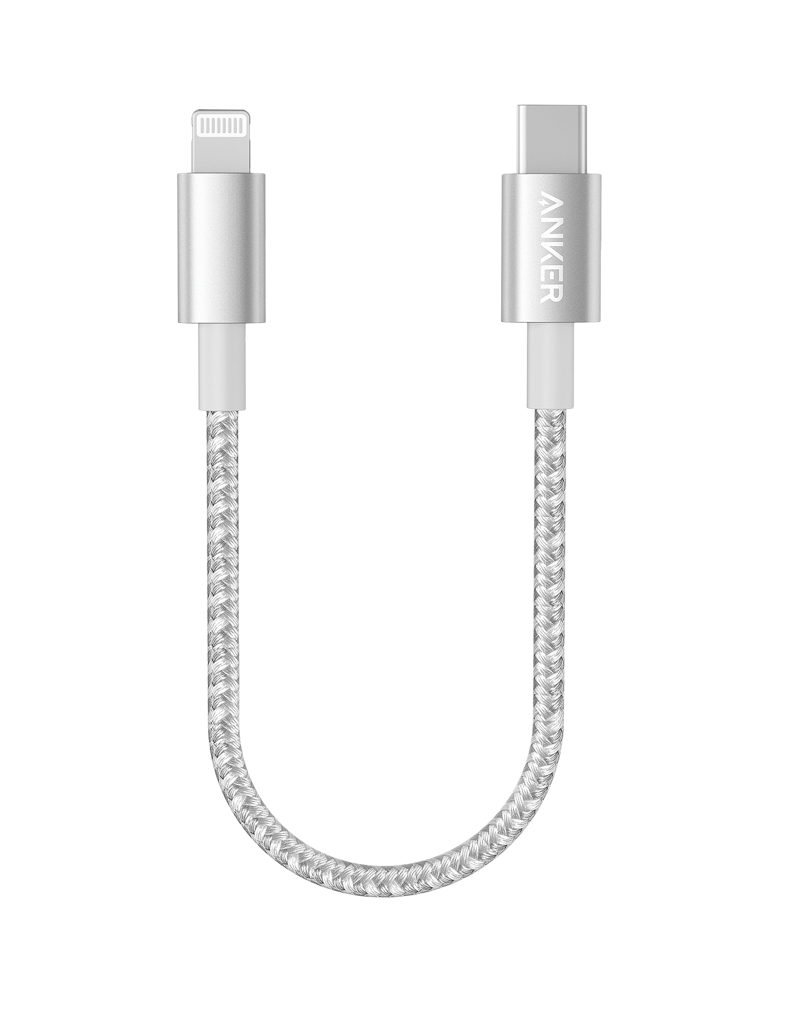 Anker 331 USB-C to Lightning Cable Silver / 1ft