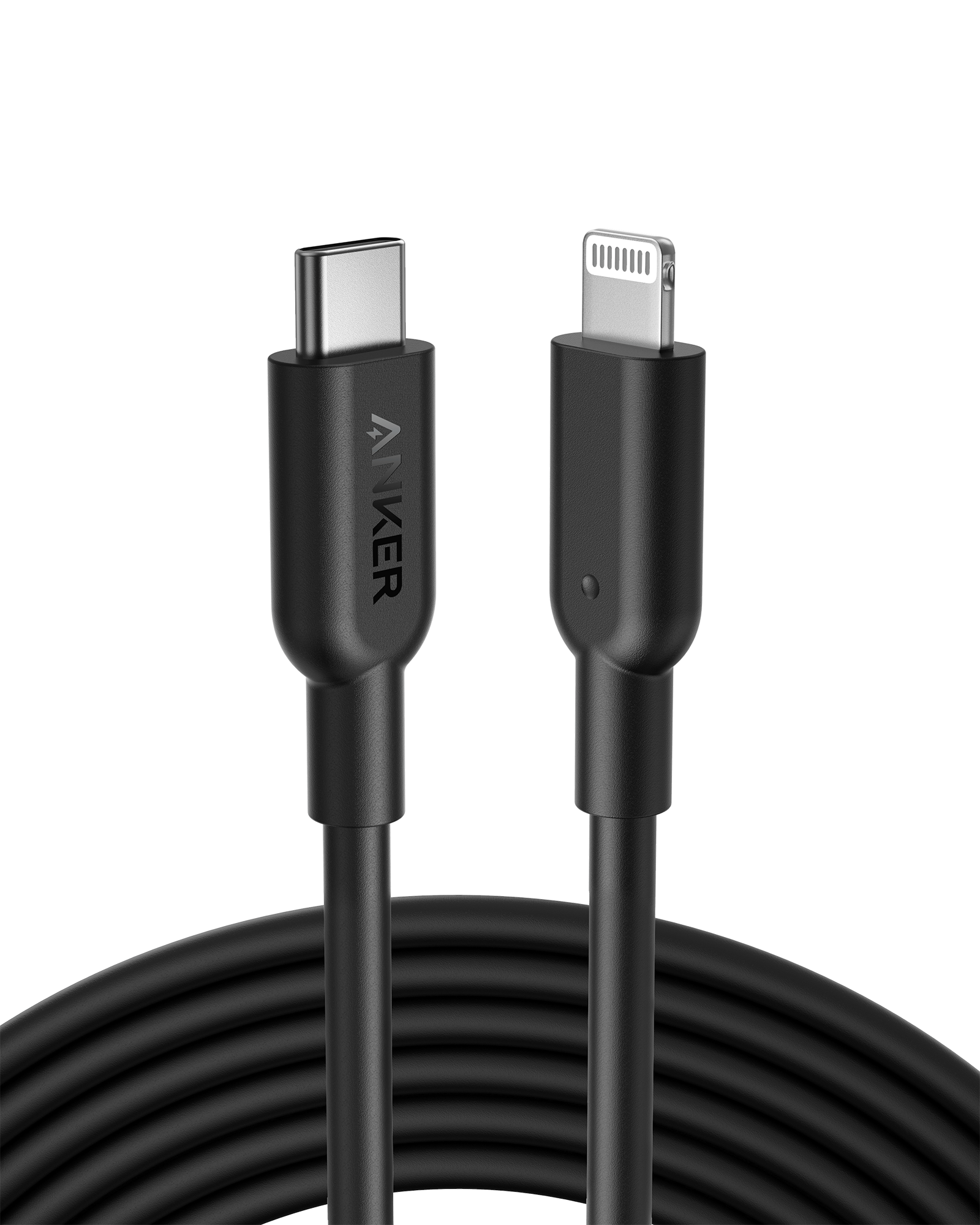 Anker 321 USB-C to Lightning Cable (3 ft / 6 ft / 10 ft) Black / 10ft