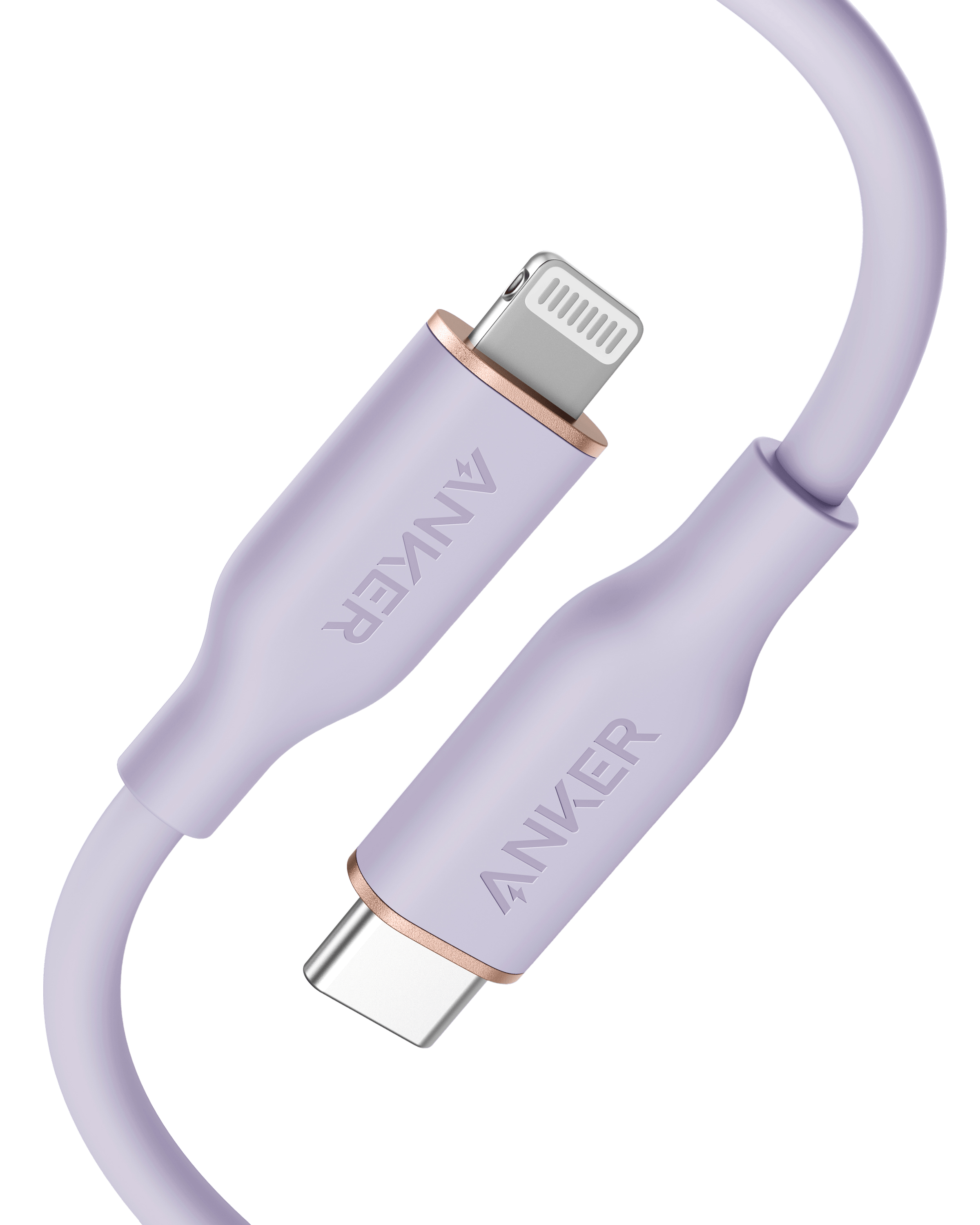 Anker 641 USB-C to Lightning Cable (Flow, Silicone) 3ft / Lilac Purple
