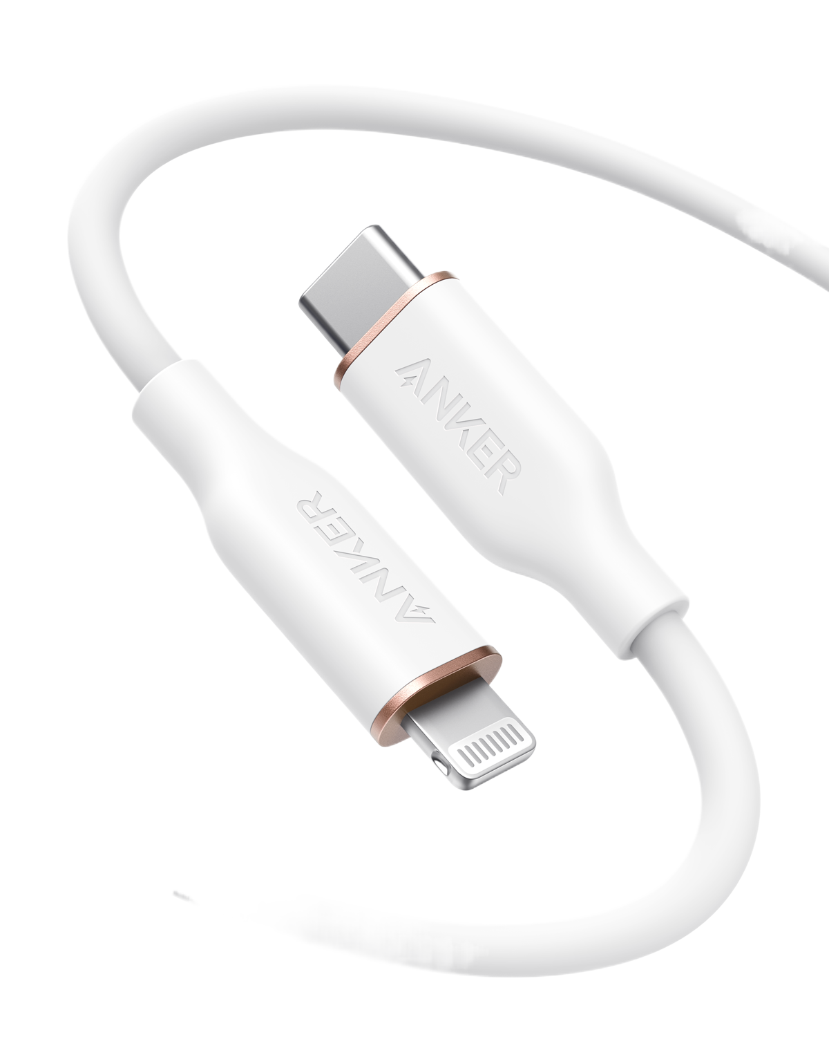 Anker 641 USB-C to Lightning Cable (Flow, 3 ft Silicone) 6ft / Cloud White