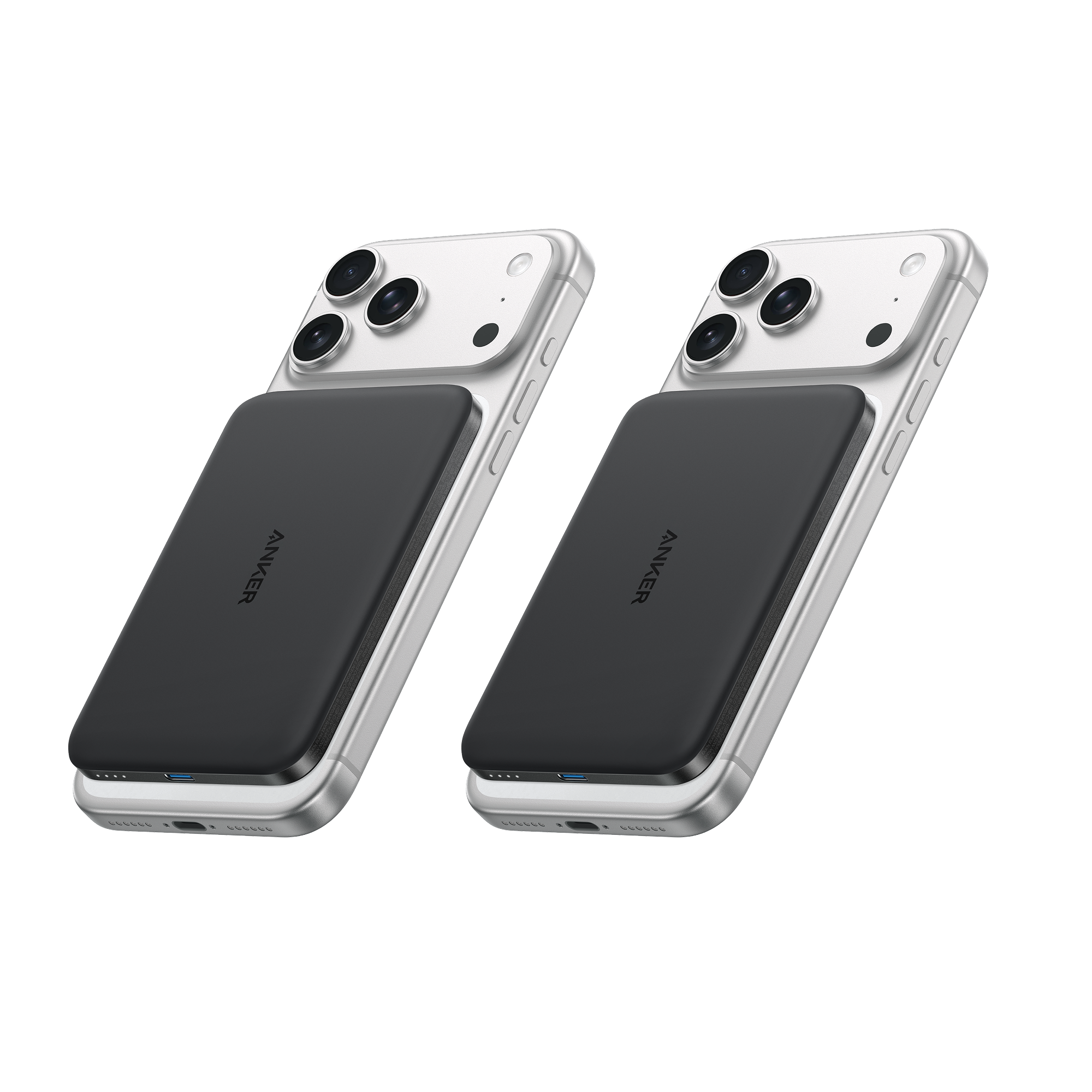 Anker Nano Power Bank (5K, MagGo, Slim) Black | 2-Pack