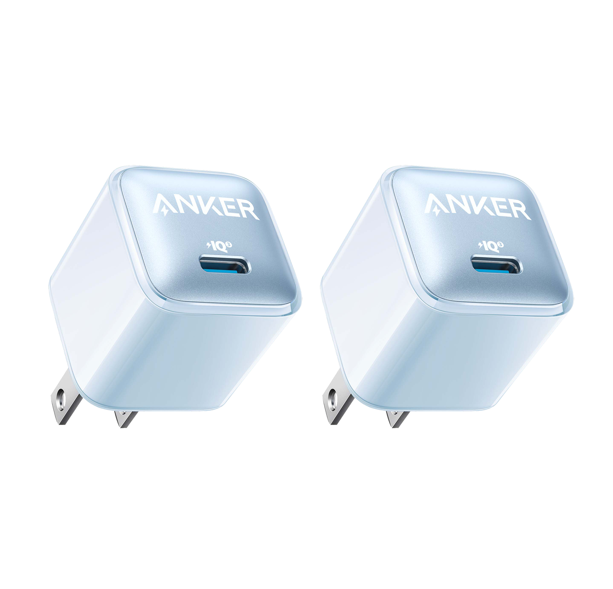 Anker Nano Pro Charger (20W) 2-Pack Glacier Blue