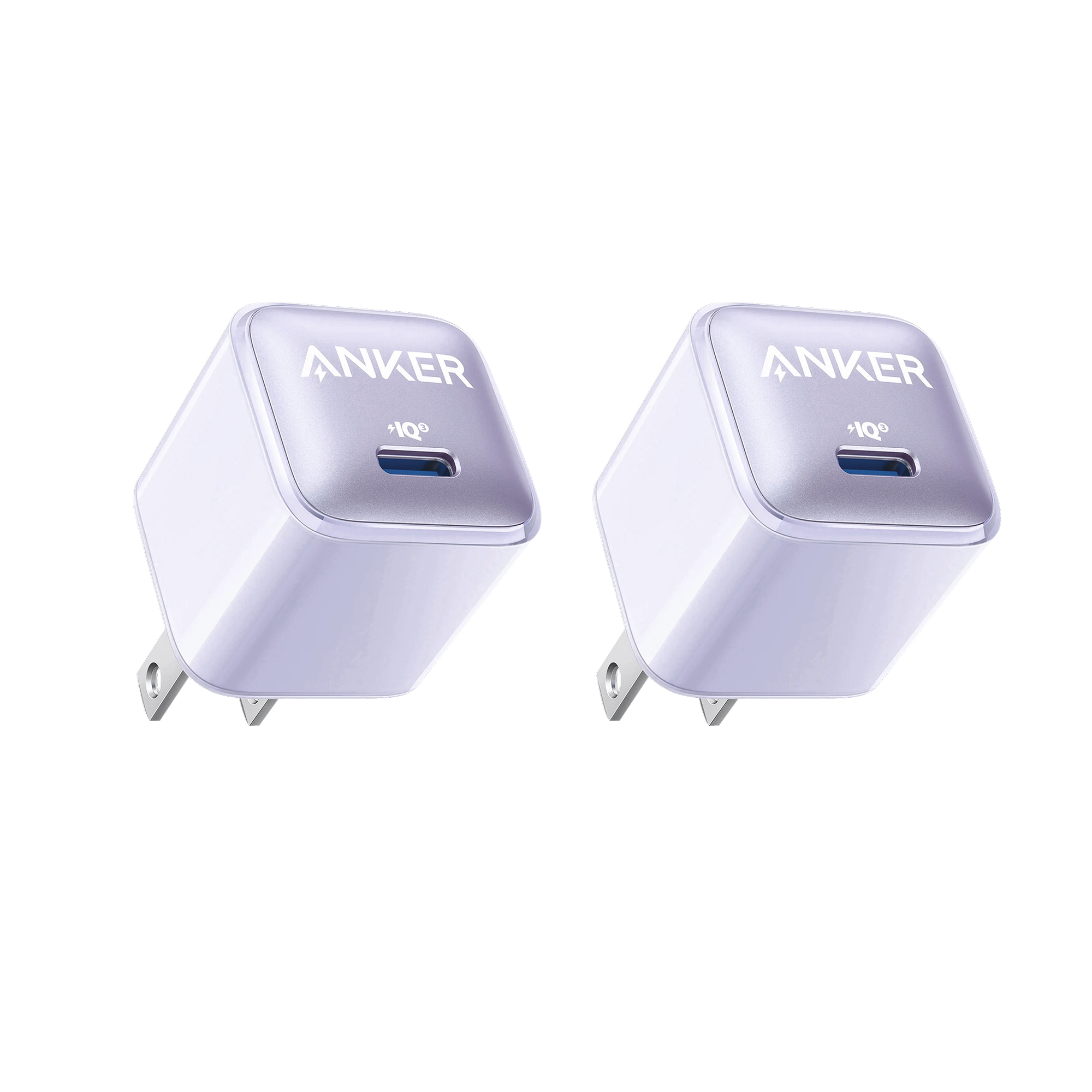 Anker Nano Pro Charger (20W) 2-Pack Cool Lavender